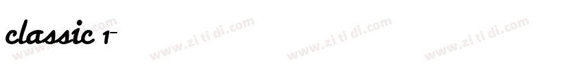 classic 1字体转换